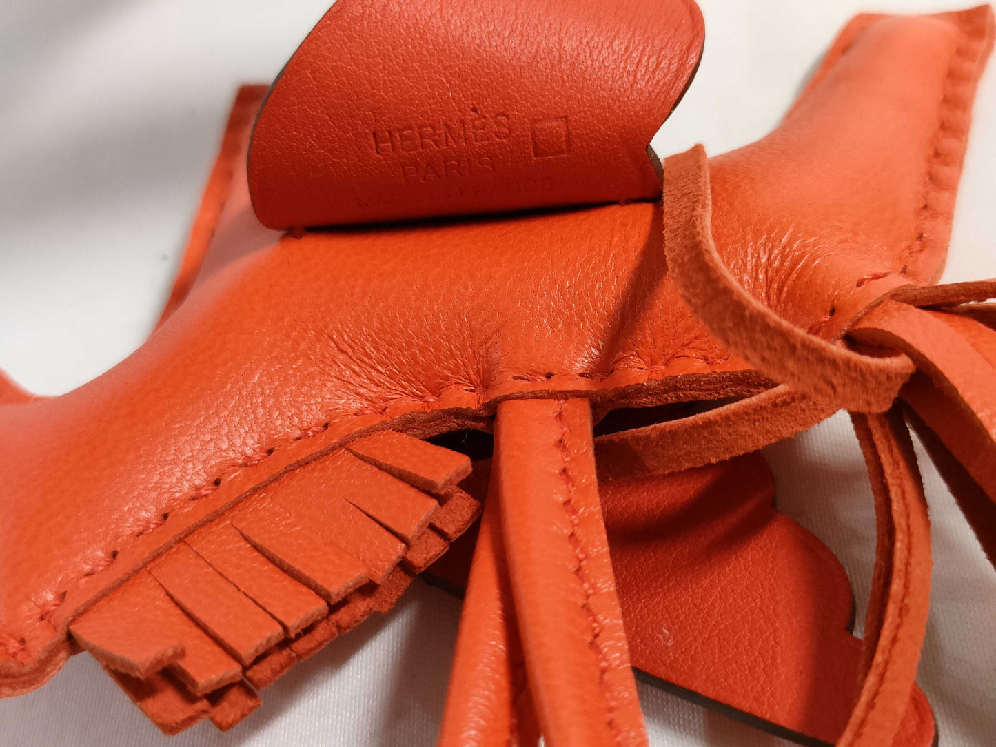 HERMES Brand New, Unused HERMES Rodeo Charm Pegasus Orange Poppy Alligator/Swift U-Engraved Bag Charm Other Accessories