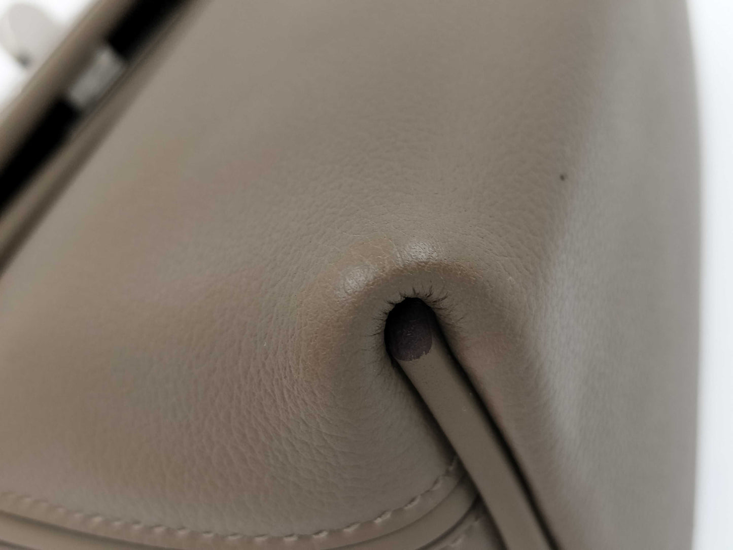 HERMES W-stamped 2-Way Van Yattle Mini 24 Etoupe Silver Hardware Handbag