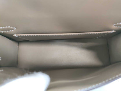 HERMES Mini Kelly II Etoupe Epsom Gold Hardware B Stamp Handbag