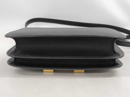HERMES Constance Mini Miroir Epson Black Gold Hardware B Stamp Black Noir Shoulder Bag