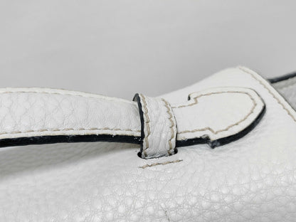 PRADA Prada Leather 2-Way Handbag White BT0962 Handbag
