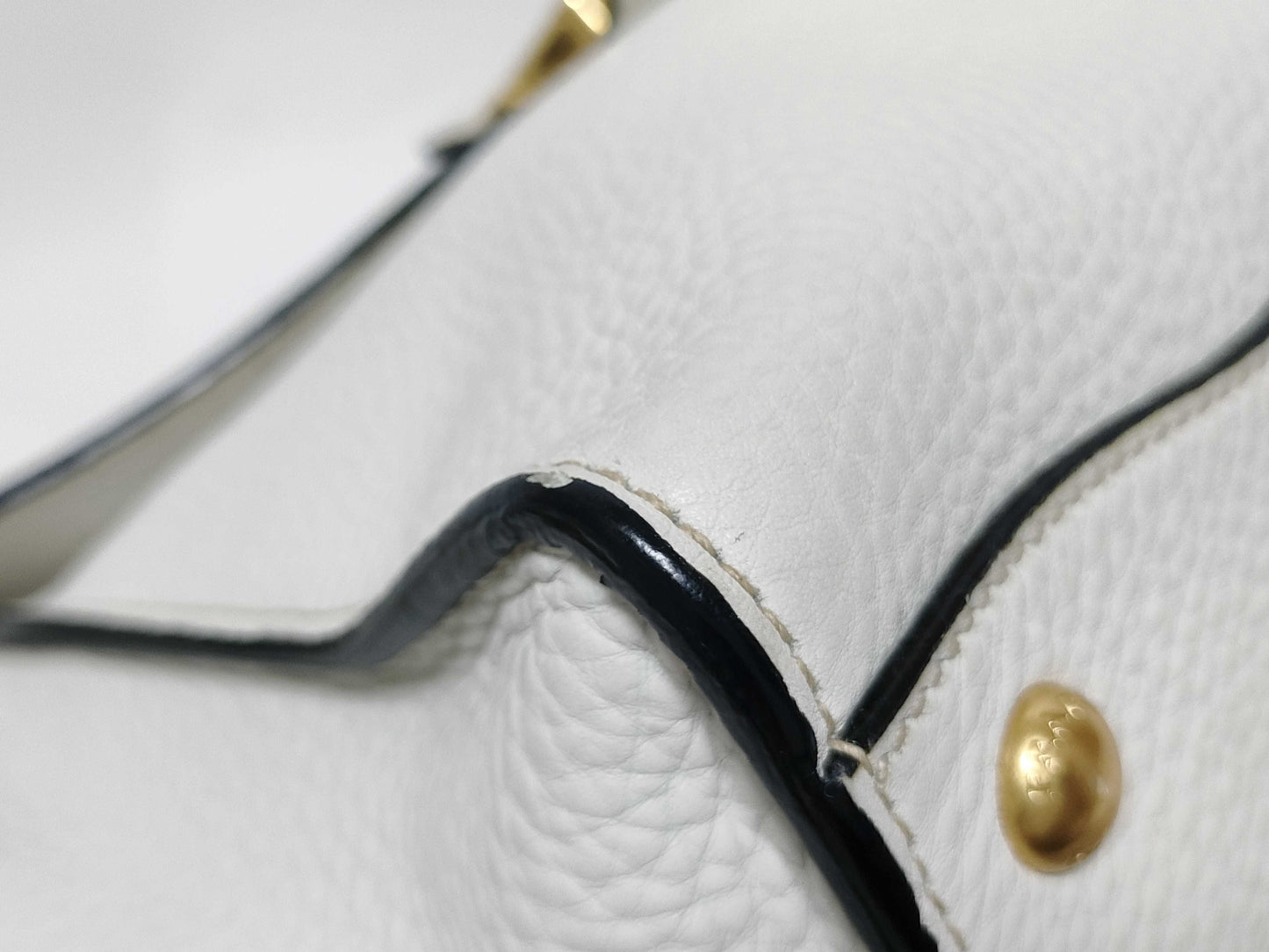 PRADA Prada Leather 2-Way Handbag White BT0962 Handbag