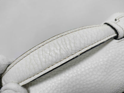 PRADA Prada Leather 2-Way Handbag White BT0962 Handbag