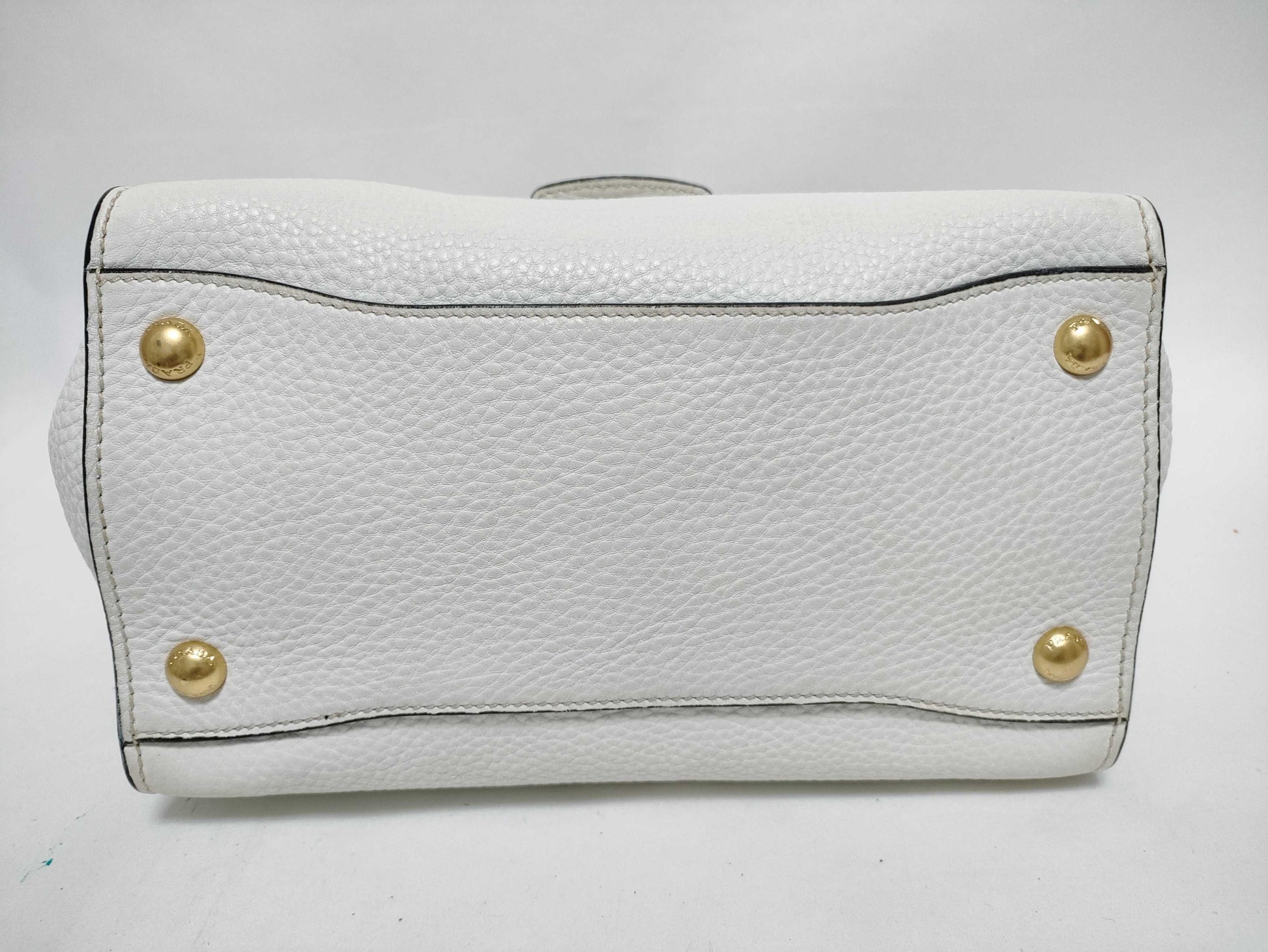 PRADA Prada Leather 2-Way Handbag White BT0962 Handbag