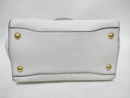PRADA Prada Leather 2-Way Handbag White BT0962 Handbag