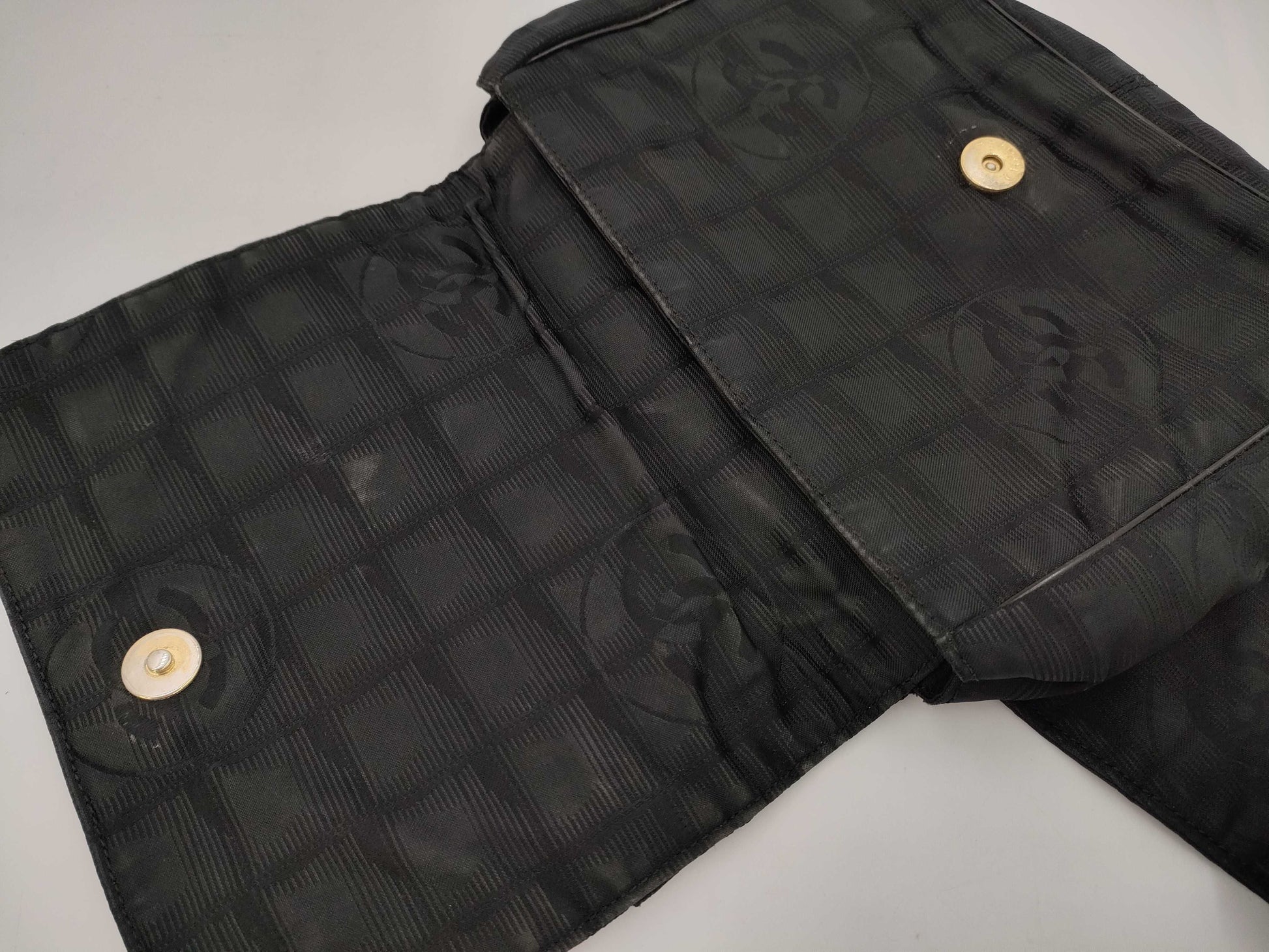CHANEL Travel Line Nylon Body Bag, Black, Waist Bag