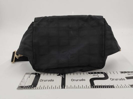 CHANEL Travel Line Nylon Body Bag, Black, Waist Bag