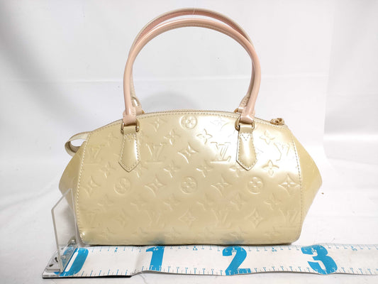 LOUIS VUITTON Vernis Sherwood PM M91491 FL5110 Yellow Handbag