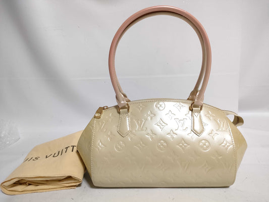 LOUIS VUITTON Vernis Sherwood PM M91491 FL5110 Yellow Handbag