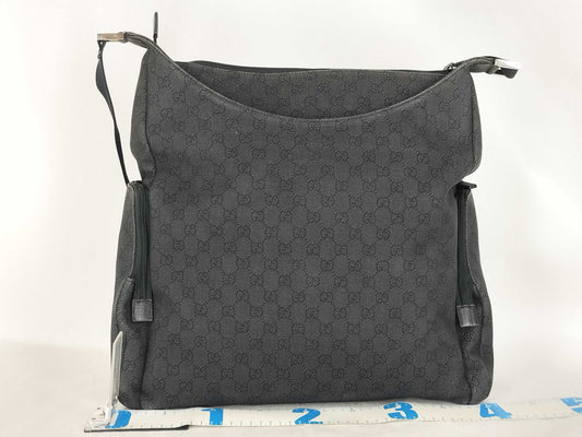 GUCCI GG Nylon Shoulder Bag, Black, 112249
