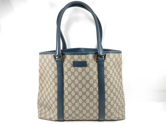 GUCCI ID - Gucci GG Supreme PVC x leather Tote bag