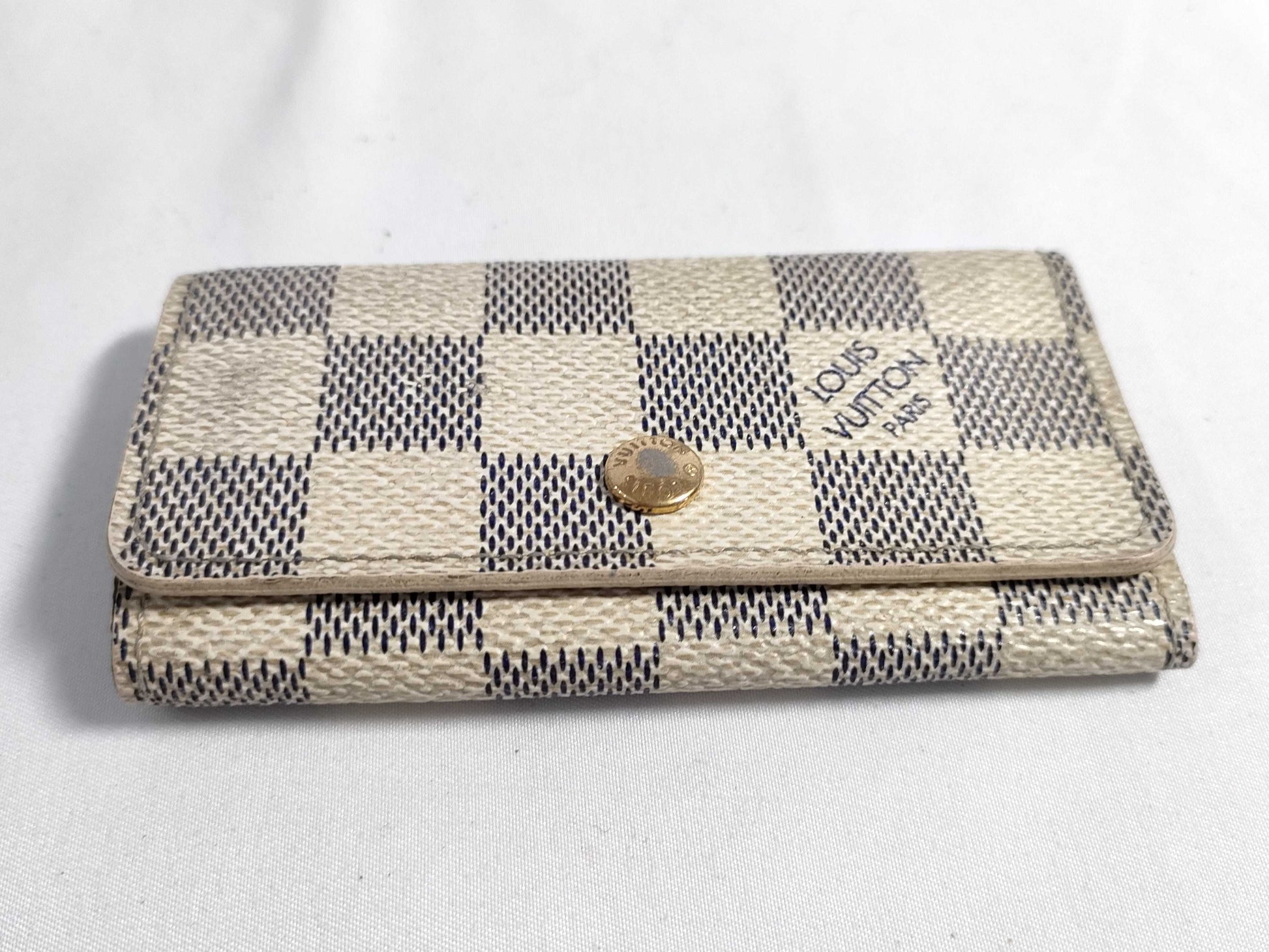 LOUIS VUITTON Damier Azur Key Case/Key Holder