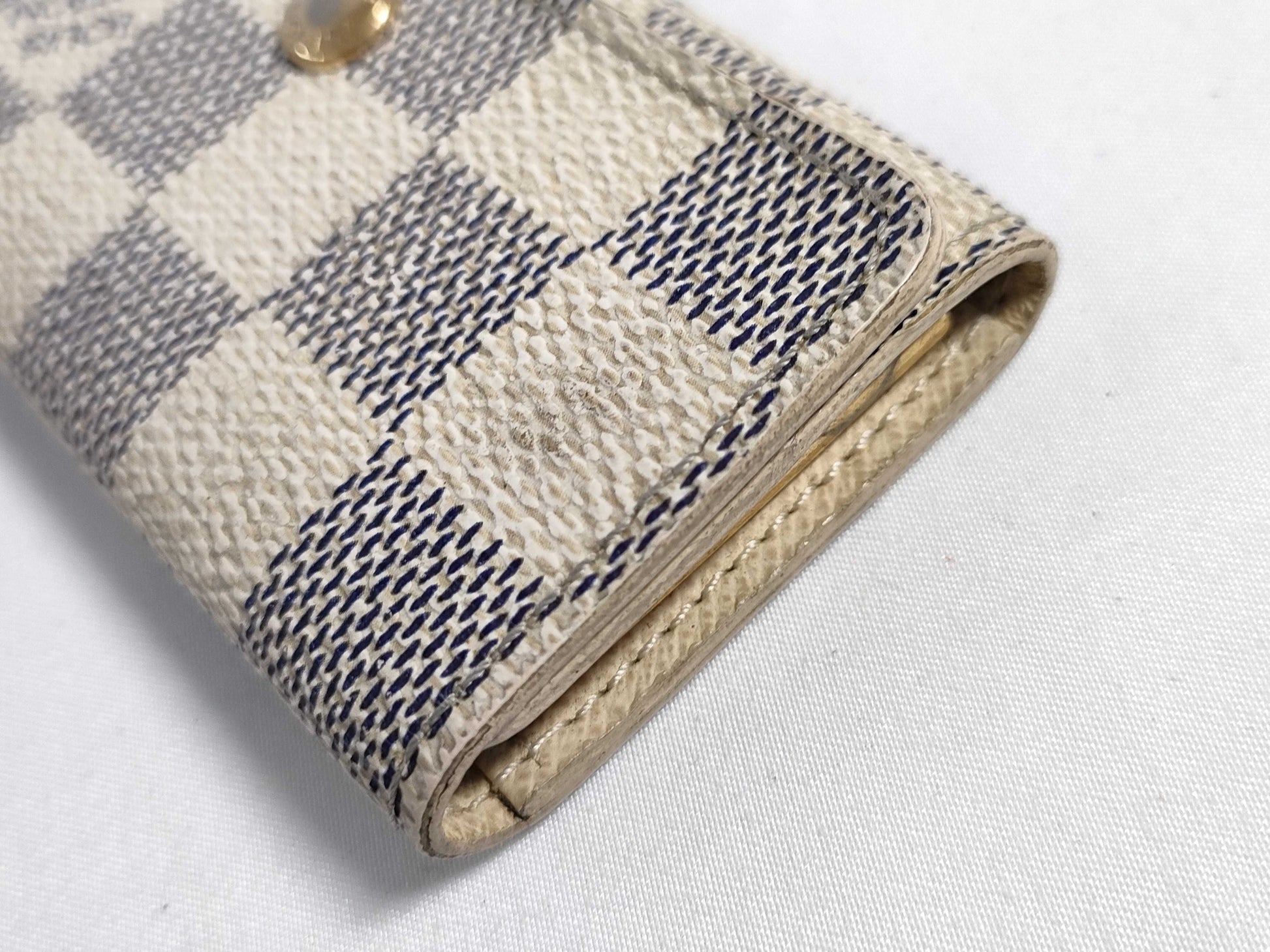 LOUIS VUITTON Damier Azur Key Case/Key Holder