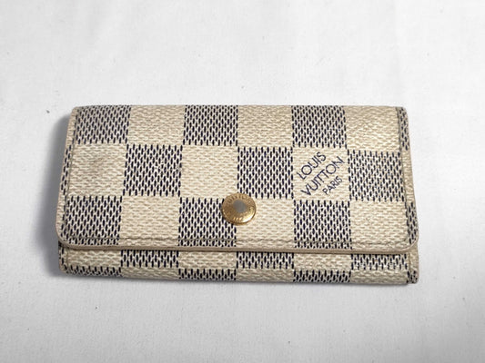 LOUIS VUITTON Damier Azur Key Case/Key Holder