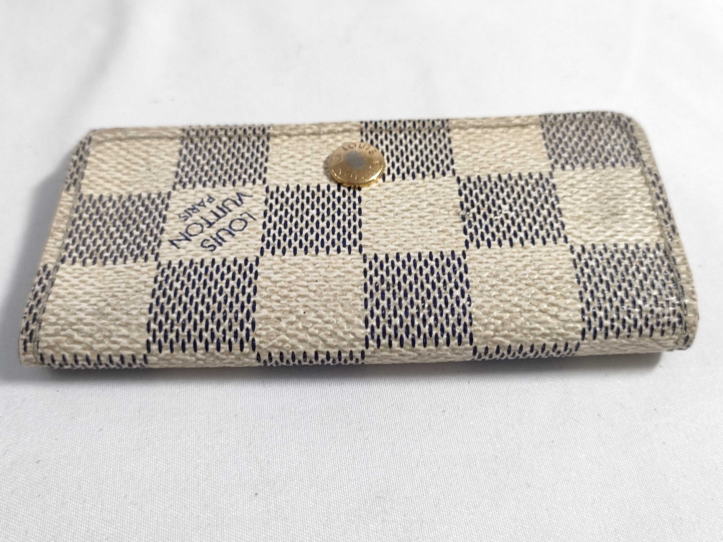 LOUIS VUITTON Damier Azur Key Case/Key Holder