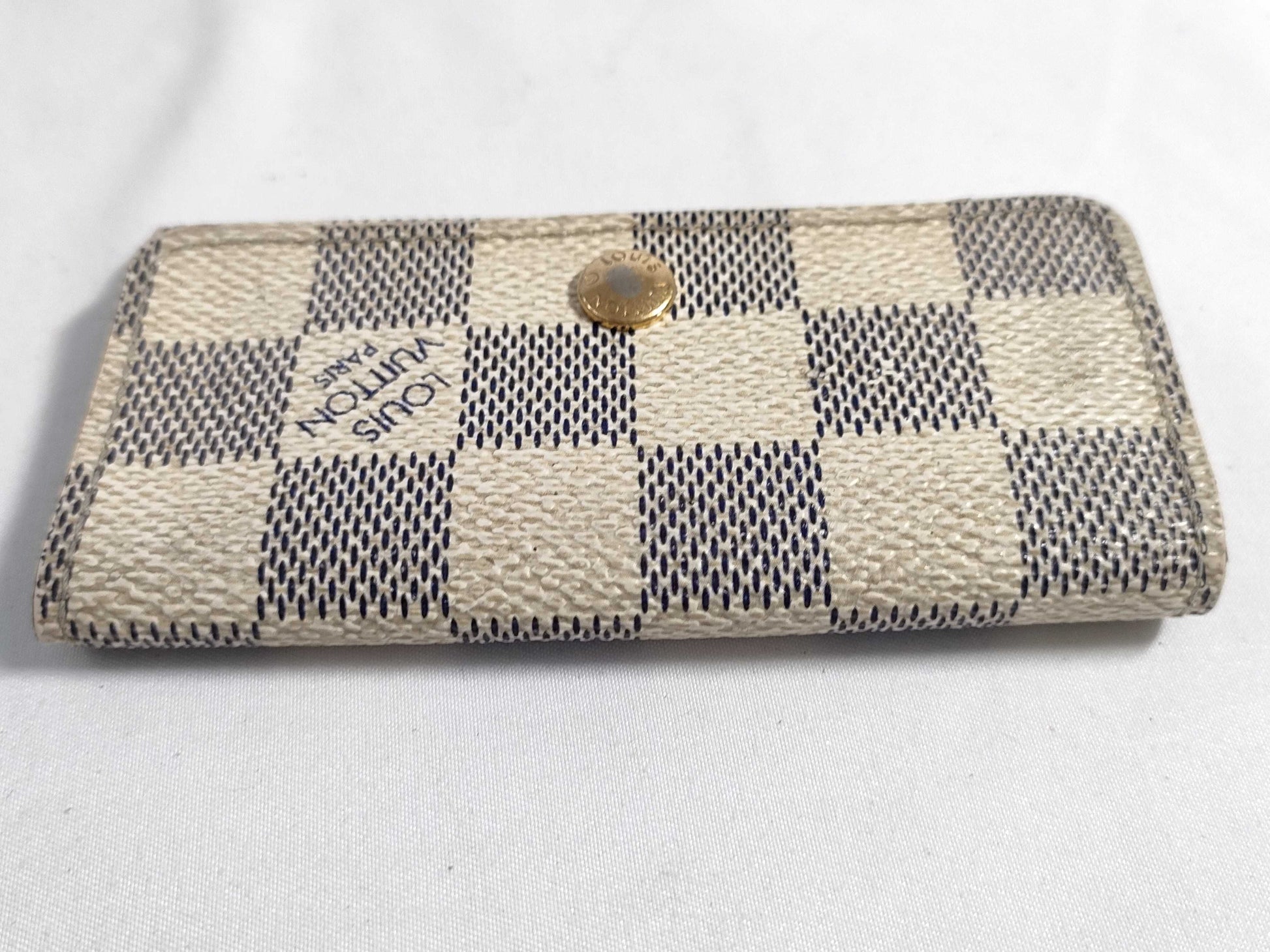 LOUIS VUITTON Damier Azur Key Case/Key Holder