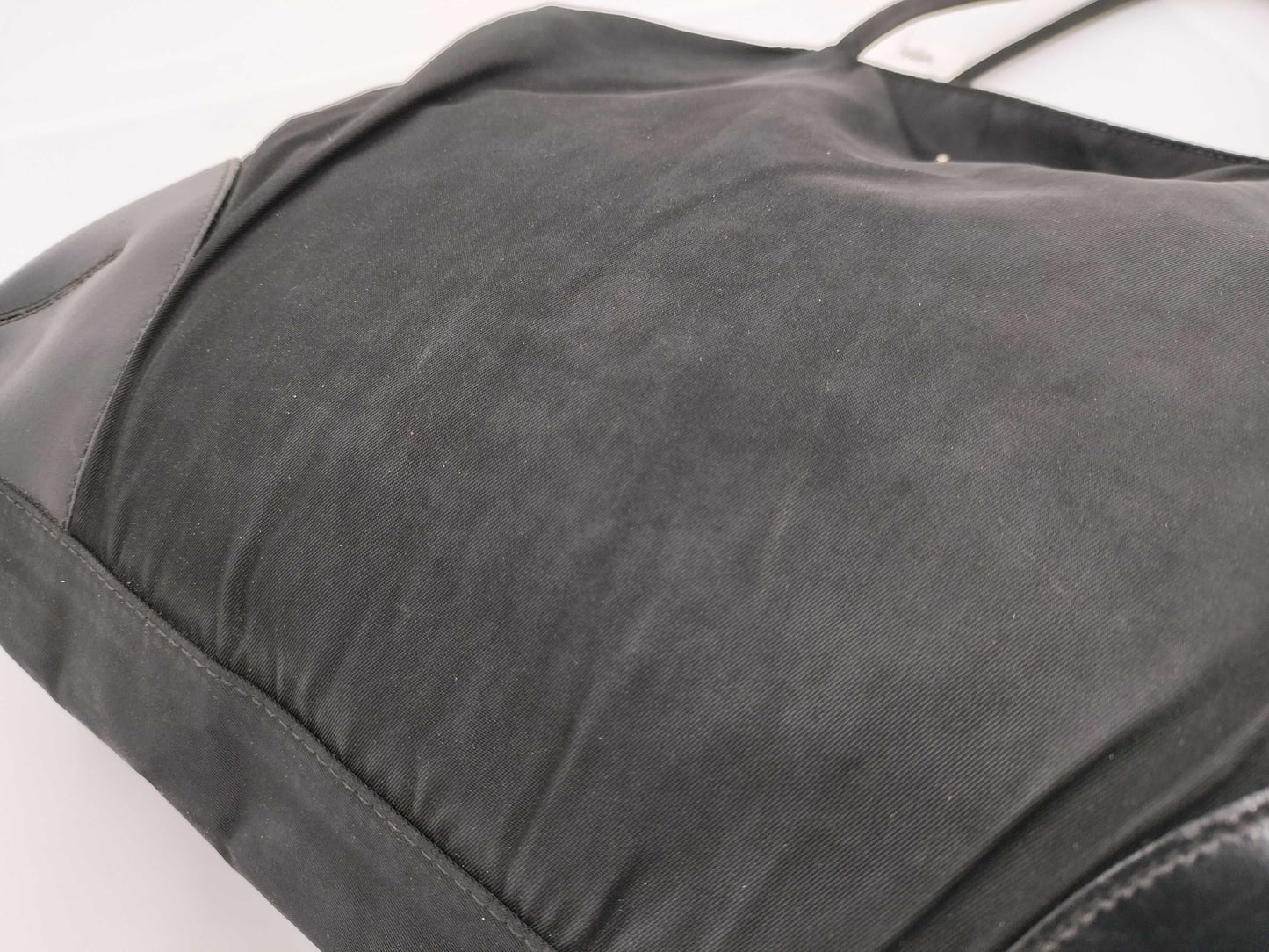 PRADA Triangle Logo Tote Bag