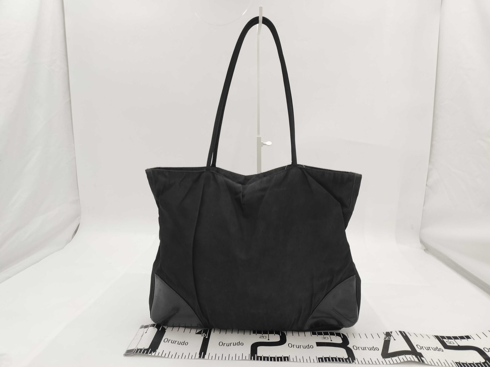 PRADA Triangle Logo Tote Bag