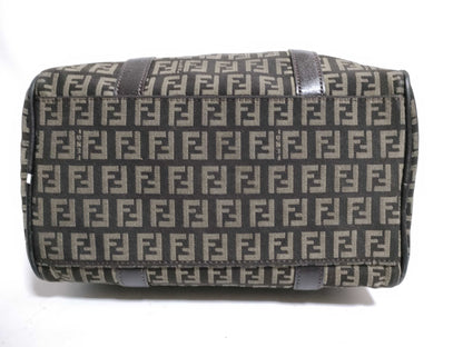 FENDI Zucchino Boston Bag in Brown Canvas with Zucca Pattern, 2035/8BL068/JQ4/058