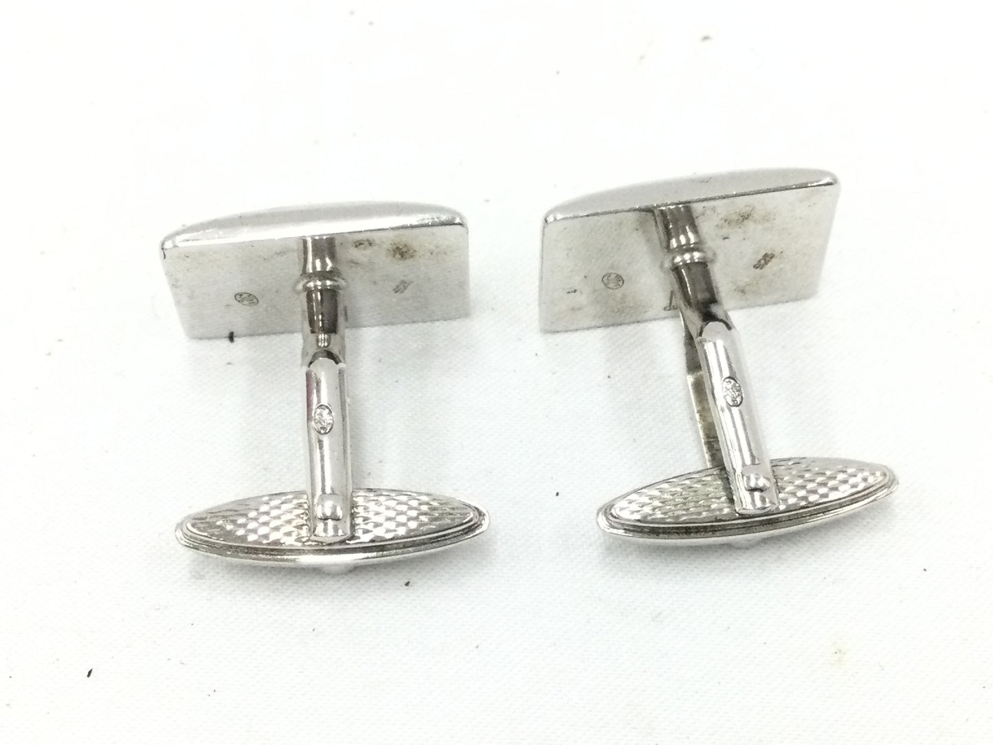 dunhill SV925 Cufflinks Silver #16.4g Tie Clip/Cufflinks