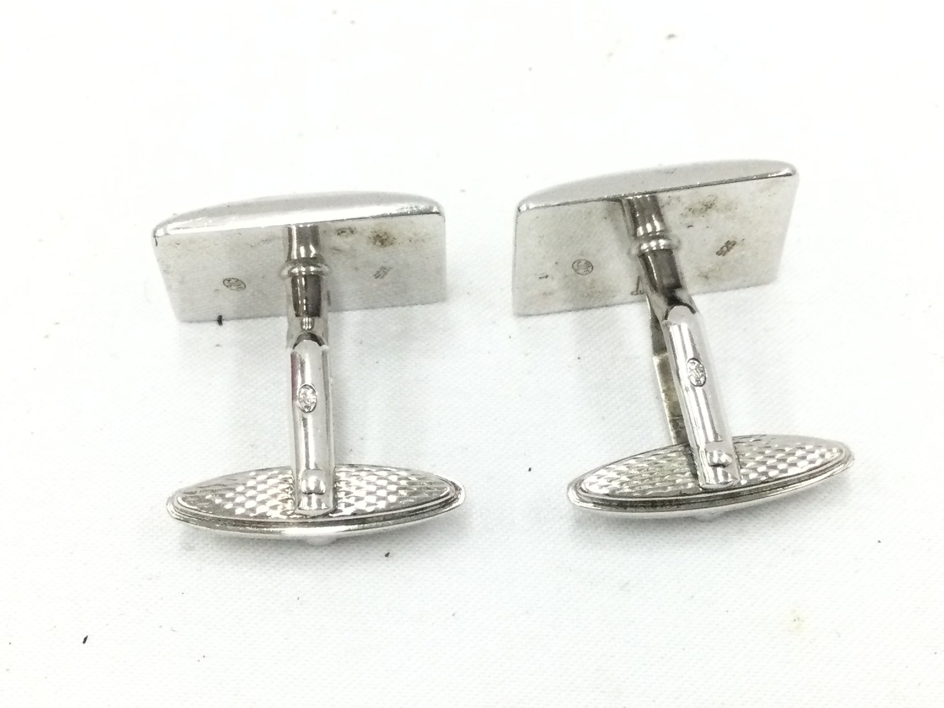 dunhill SV925 Cufflinks Silver #16.4g Tie Clip/Cufflinks