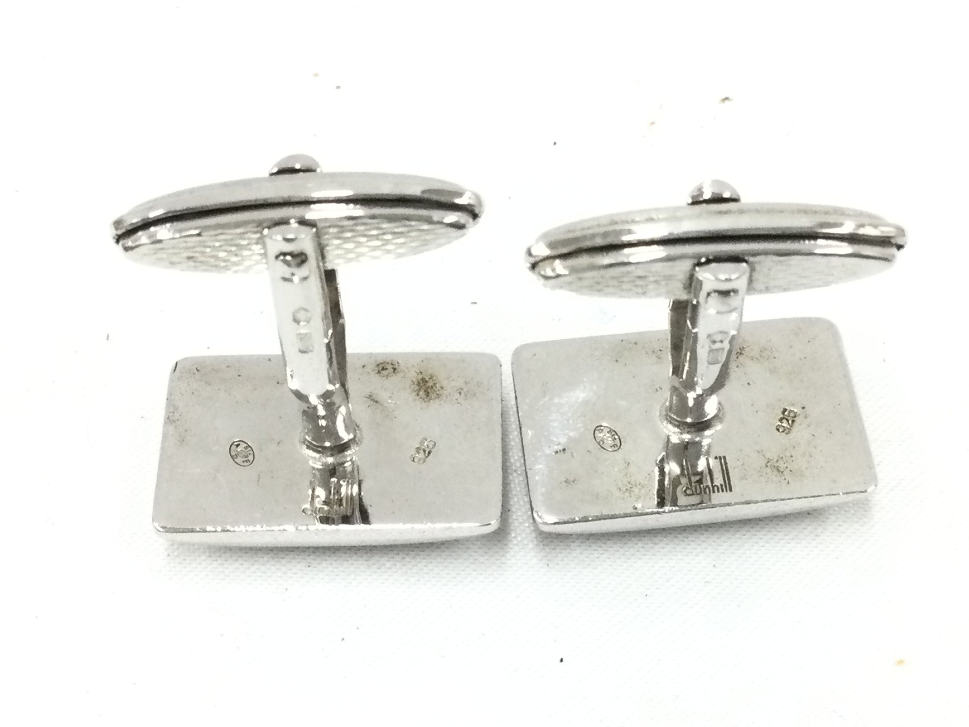 dunhill SV925 Cufflinks Silver #16.4g Tie Clip/Cufflinks