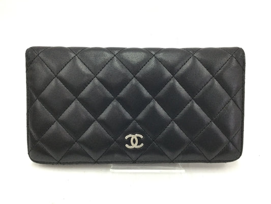 CHANEL Matelasse Lamb Long Wallet with Seal