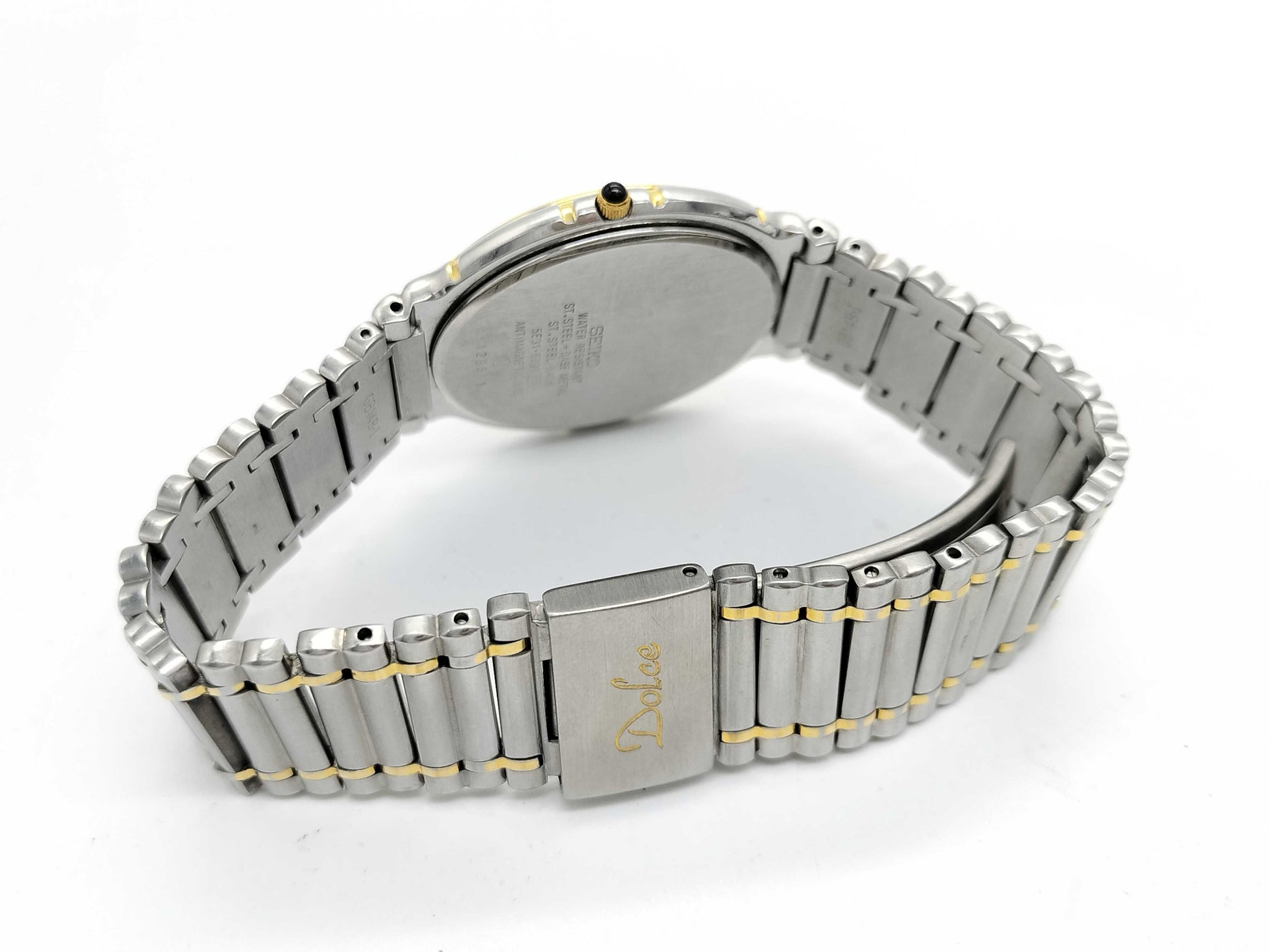 SEIKO Dolce 5E31-6B20 129871 SS/QZ White Dial Non-Working/No Operational Guarantee Men's Watch