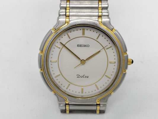 SEIKO Dolce 5E31-6B20 129871 SS/QZ White Dial Non-Working/No Operational Guarantee Men's Watch