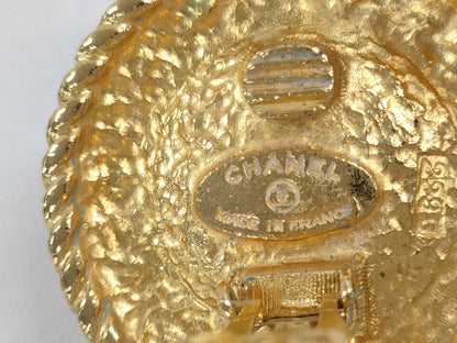 CHANEL Faux Pearl Earrings GP Gold Earrings