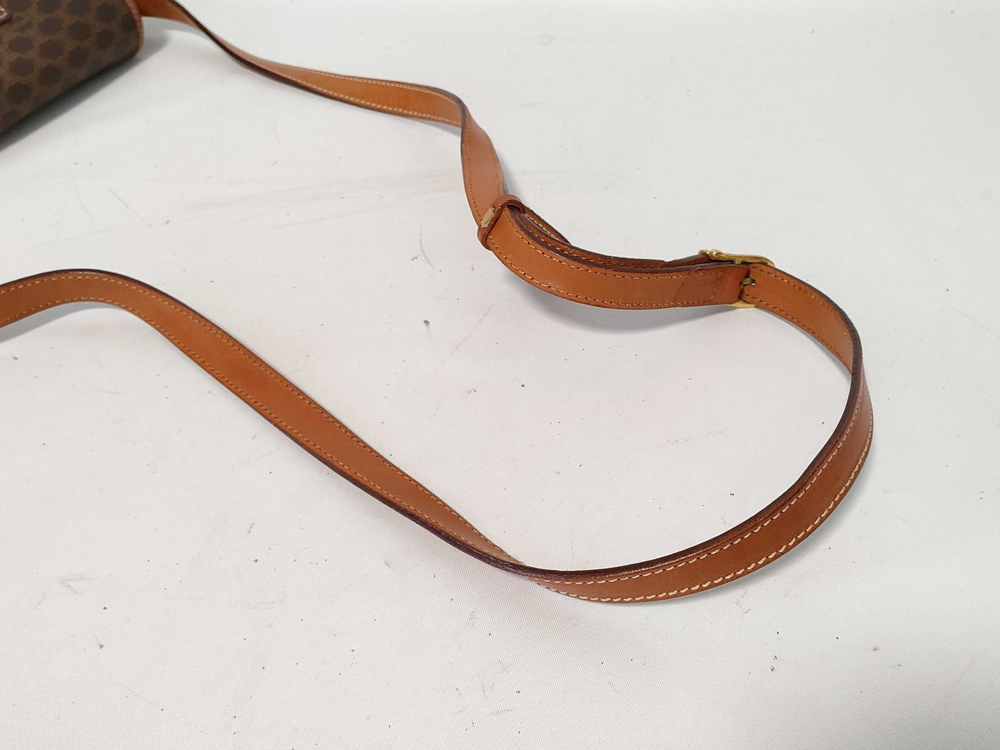 CELINE Macadam PVC and Leather Shoulder Bag M09 Brown Shoulder Bag