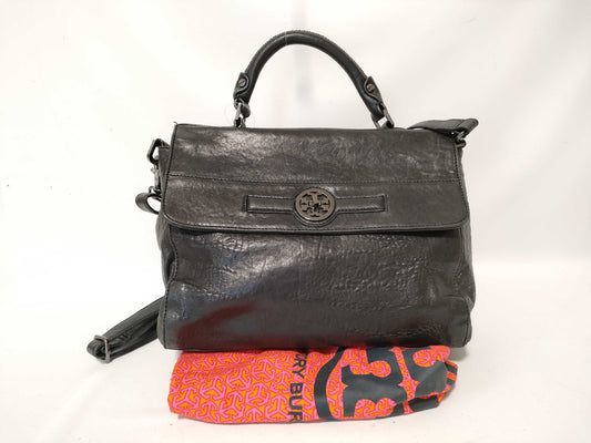 Tory Burch Leather 2-Way Shoulder Bag, Black, Handbag