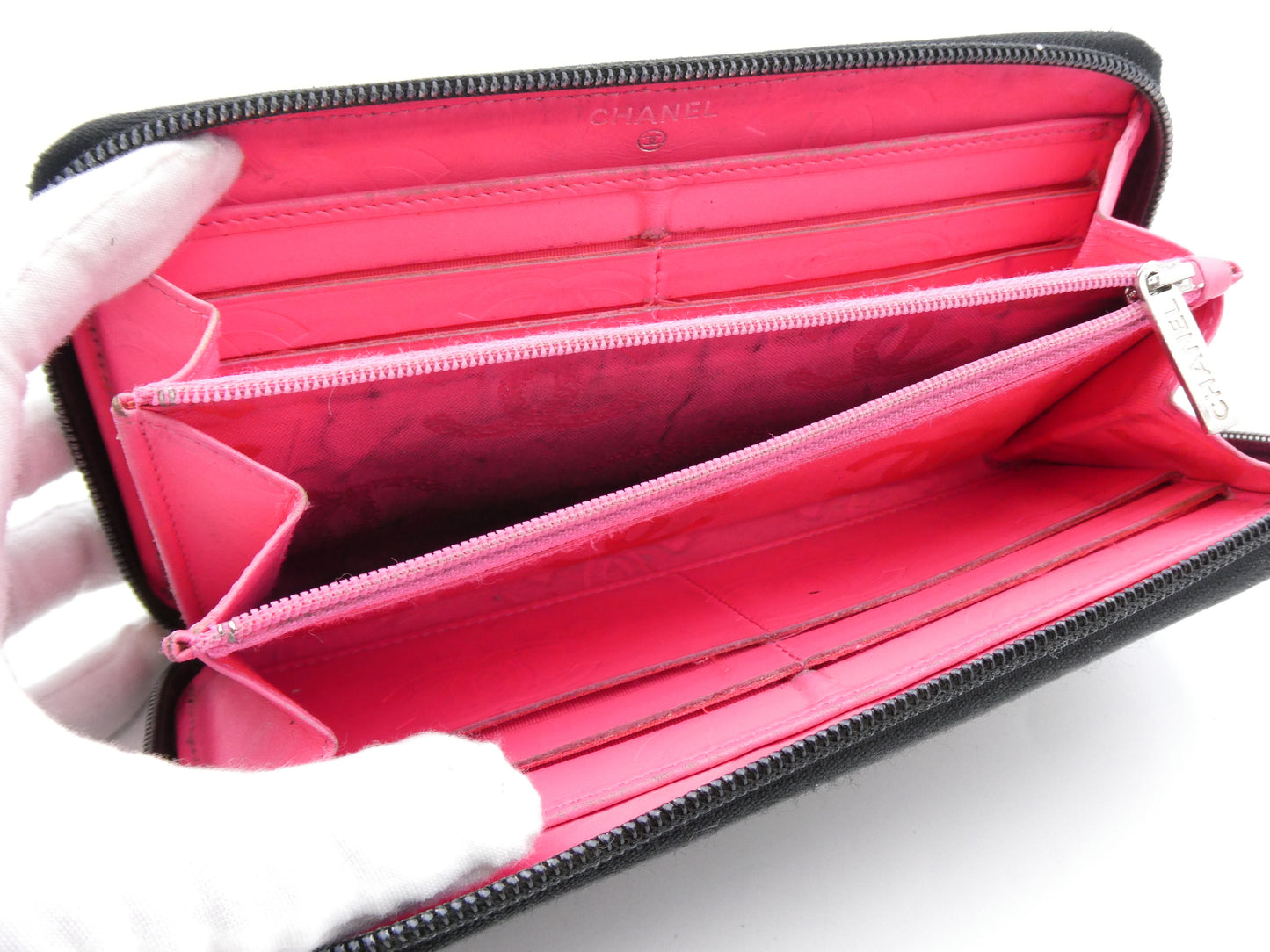 CHANEL Cambon Matelasse Coco Mark Wallet