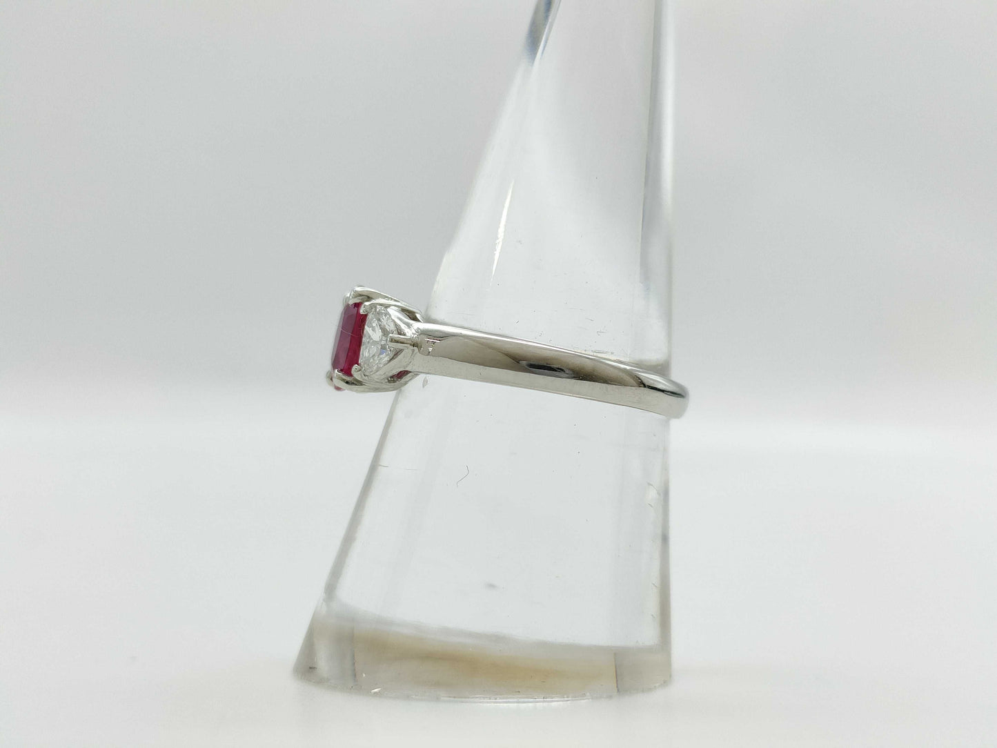 Colored Stone 1.02ct D0.44ct PT900 4.3g Ring 