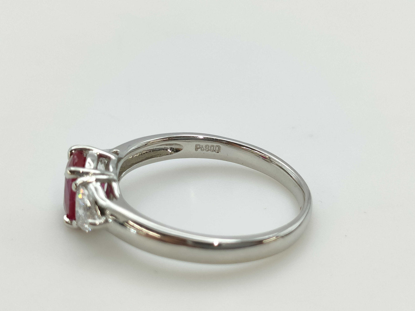 Colored Stone 1.02ct D0.44ct PT900 4.3g Ring 