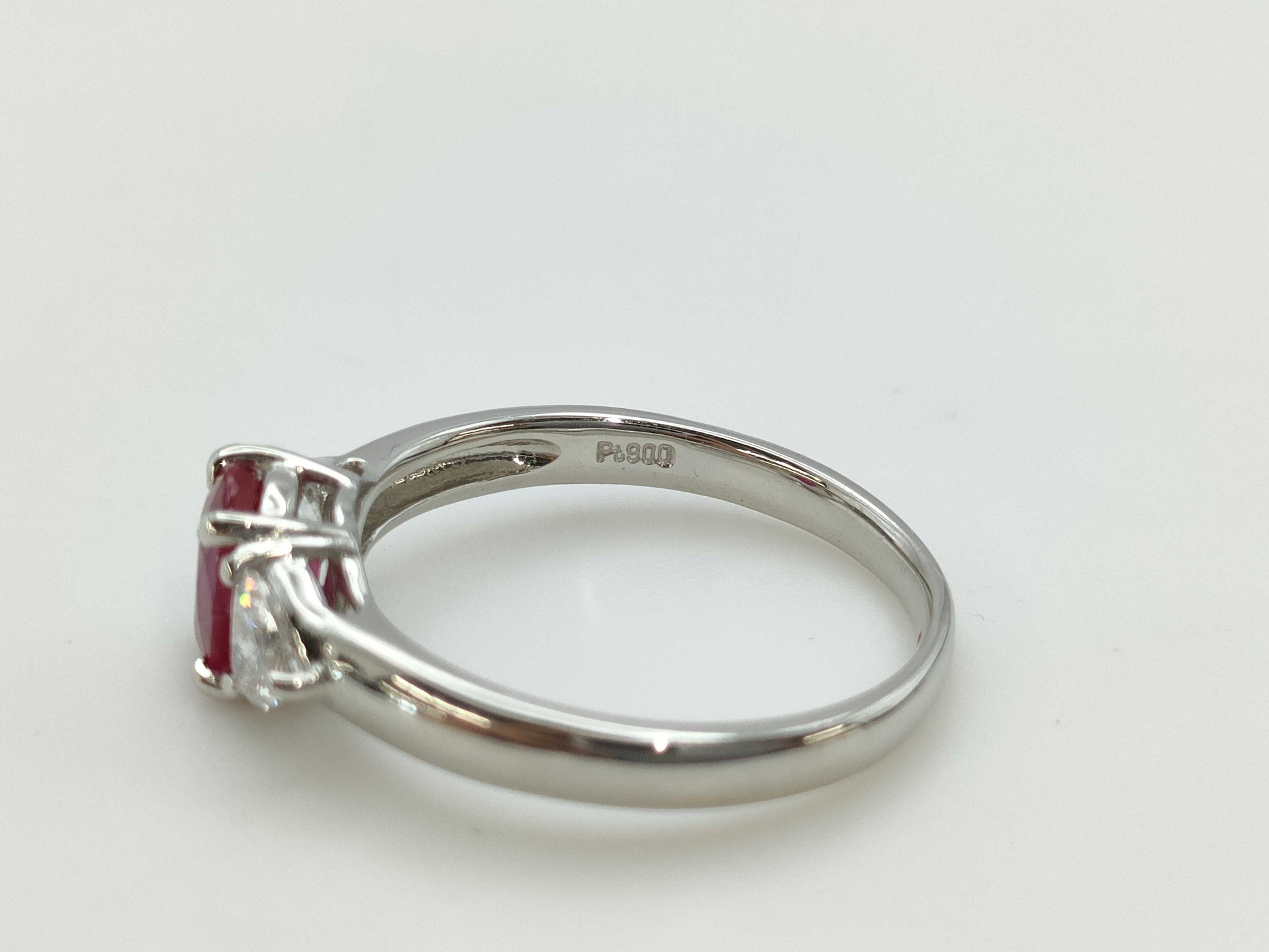Colored Stone 1.02ct D0.44ct PT900 4.3g Ring 