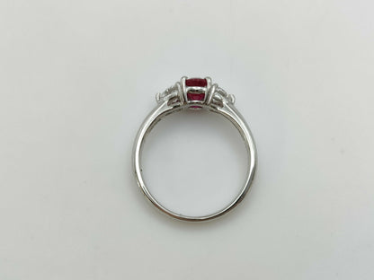 Colored Stone 1.02ct D0.44ct PT900 4.3g Ring 