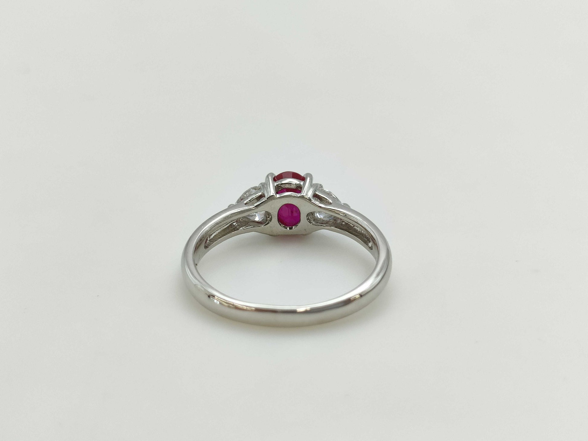 Colored Stone 1.02ct D0.44ct PT900 4.3g Ring 
