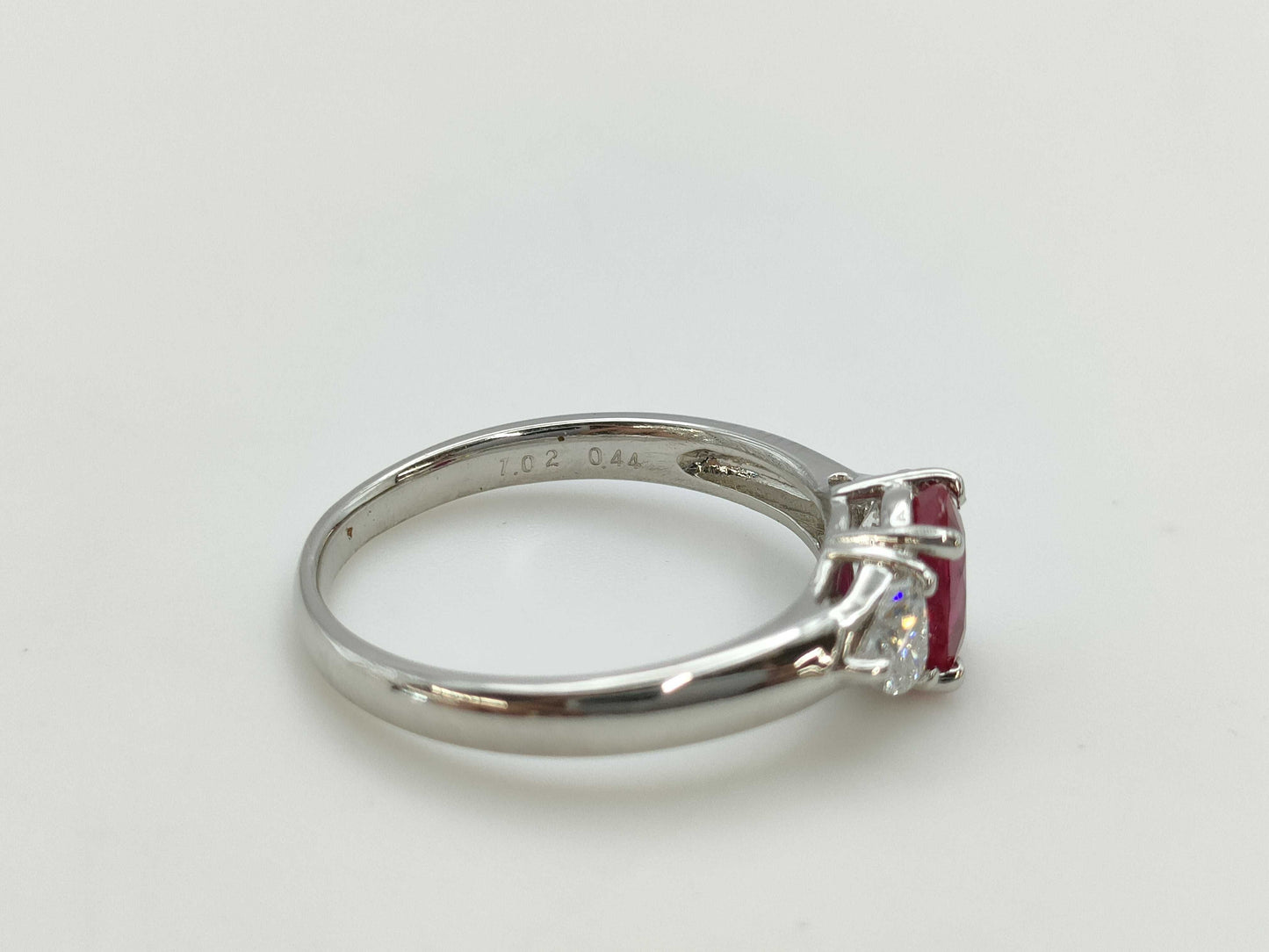 Colored Stone 1.02ct D0.44ct PT900 4.3g Ring 