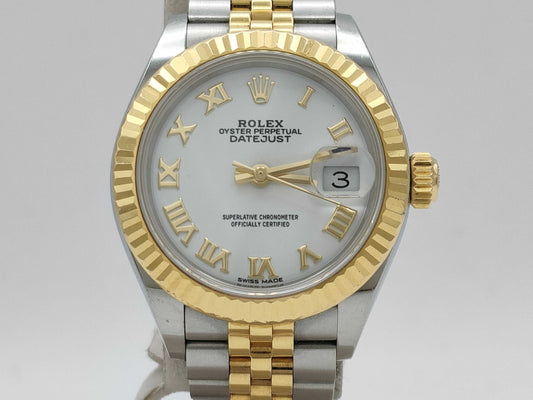 ROLEX 279173 0D00Q727 White Roman Women's Watch