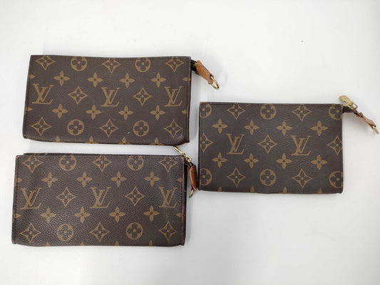LOUIS VUITTON LV Monogram Pouch 3-Piece Set Pouch