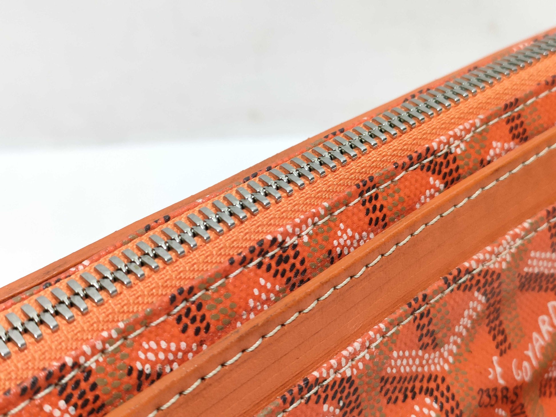 GOYARD Miroir PM Zip Pouch Orange Clutch Bag
