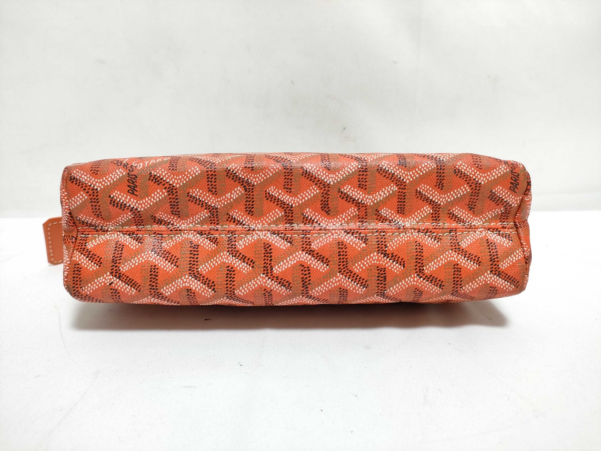 GOYARD Miroir PM Zip Pouch Orange Clutch Bag