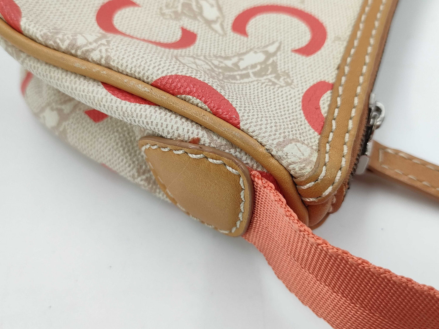 CELINE C Macadam Pouch Handbag