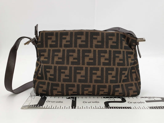 FENDI Zucca pattern Mamma Bucket handbag with front pocket