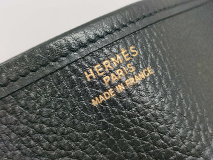 HERMES Evelyne 1 GM Ardennes Black with Gold Hardware, Shoulder Bag