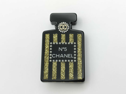 CHANEL No. 5 Perfume Bottle Brooch 17A Black Brooch