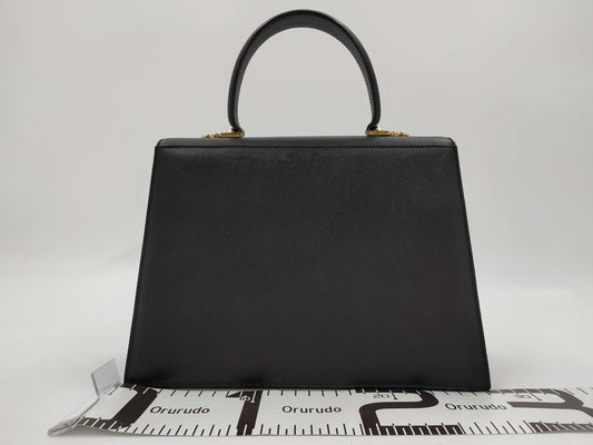 Salvatore Ferragamo Gancini hardware leather 2-way handbag