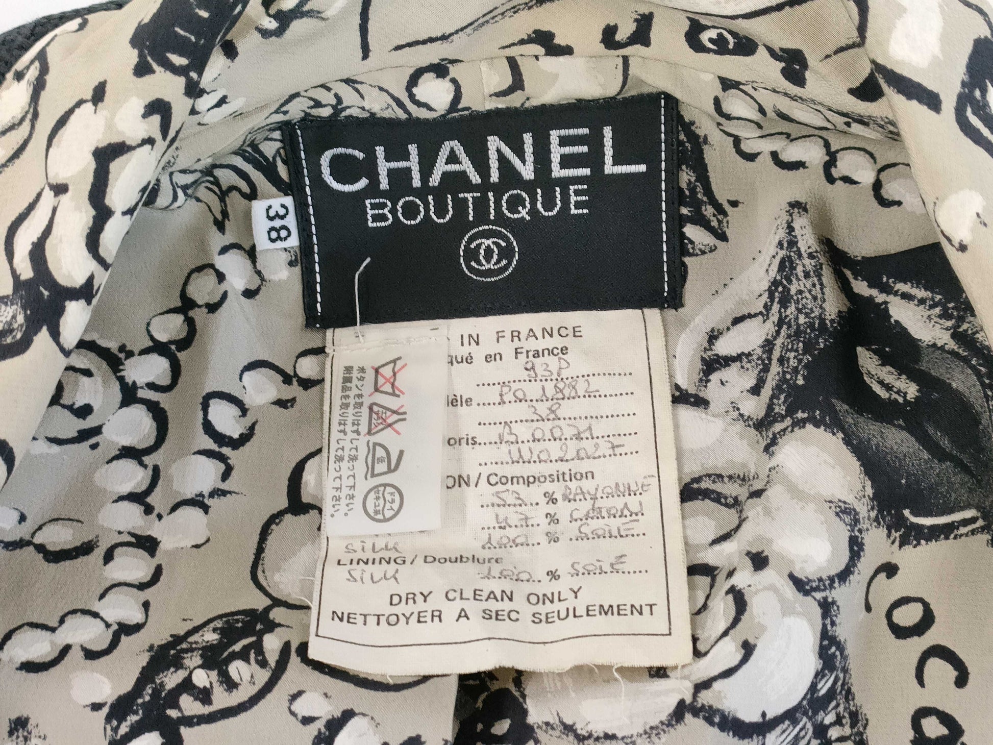 CHANEL 93P Tweed Set, Vintage, Size 38, Includes Replacement Buttons and Fabric, Other Apparel