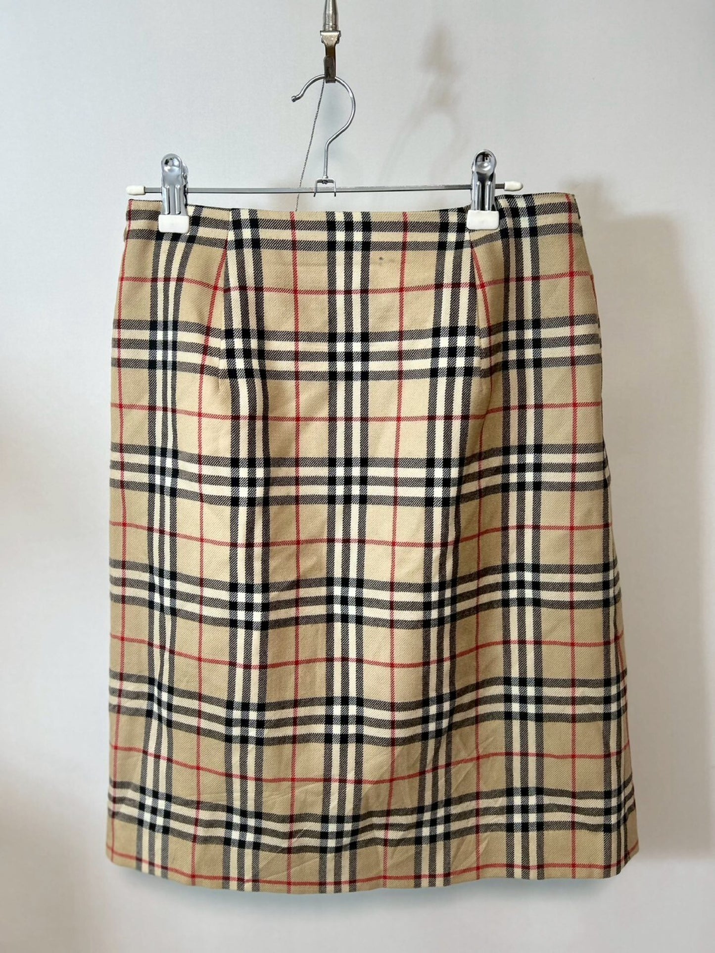 BURBERRY Nova Check All-Over Wrap Skirt, JP Tag, Size 38